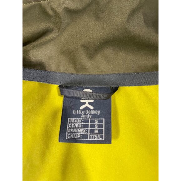 Little Donkey Andy Mens Olive Yellow Vest M Windproof Water Resistant Full Zip - Picture 12 of 15